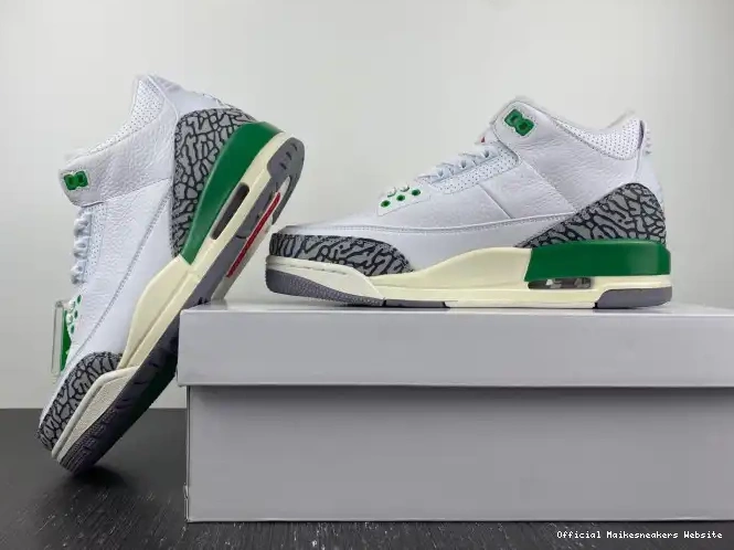 Official Maikesneakers Jordan Green CK9246-136 (W) Retro 3 Lucky 0504